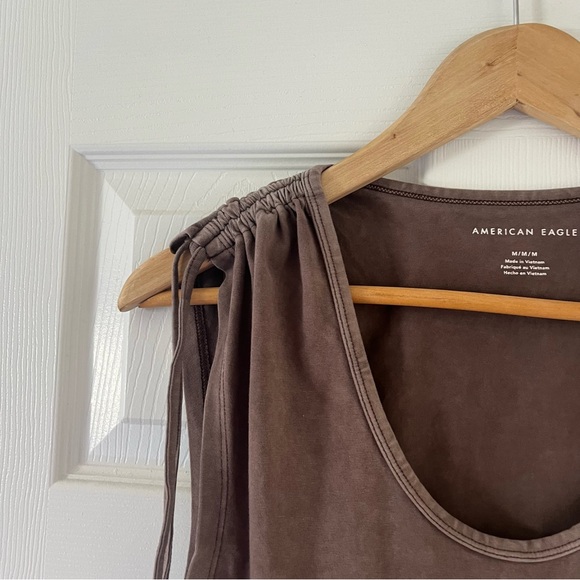 SOLD xlist American Eagle Top Short Sleeve Crop Brown NWT - Picture 5 of 7